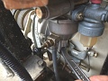 SPJ500K　キャブレータ　燃料排出レバー　位置　修正