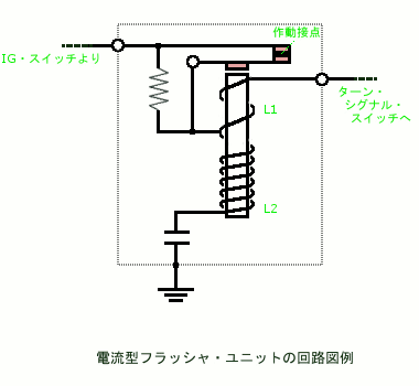 電流型フラッシャ・ユニットの回路